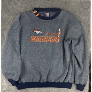 Vintage Denver Broncos Logo Athletic Crewneck Sweatshirt 2XL NFL Embroidered
